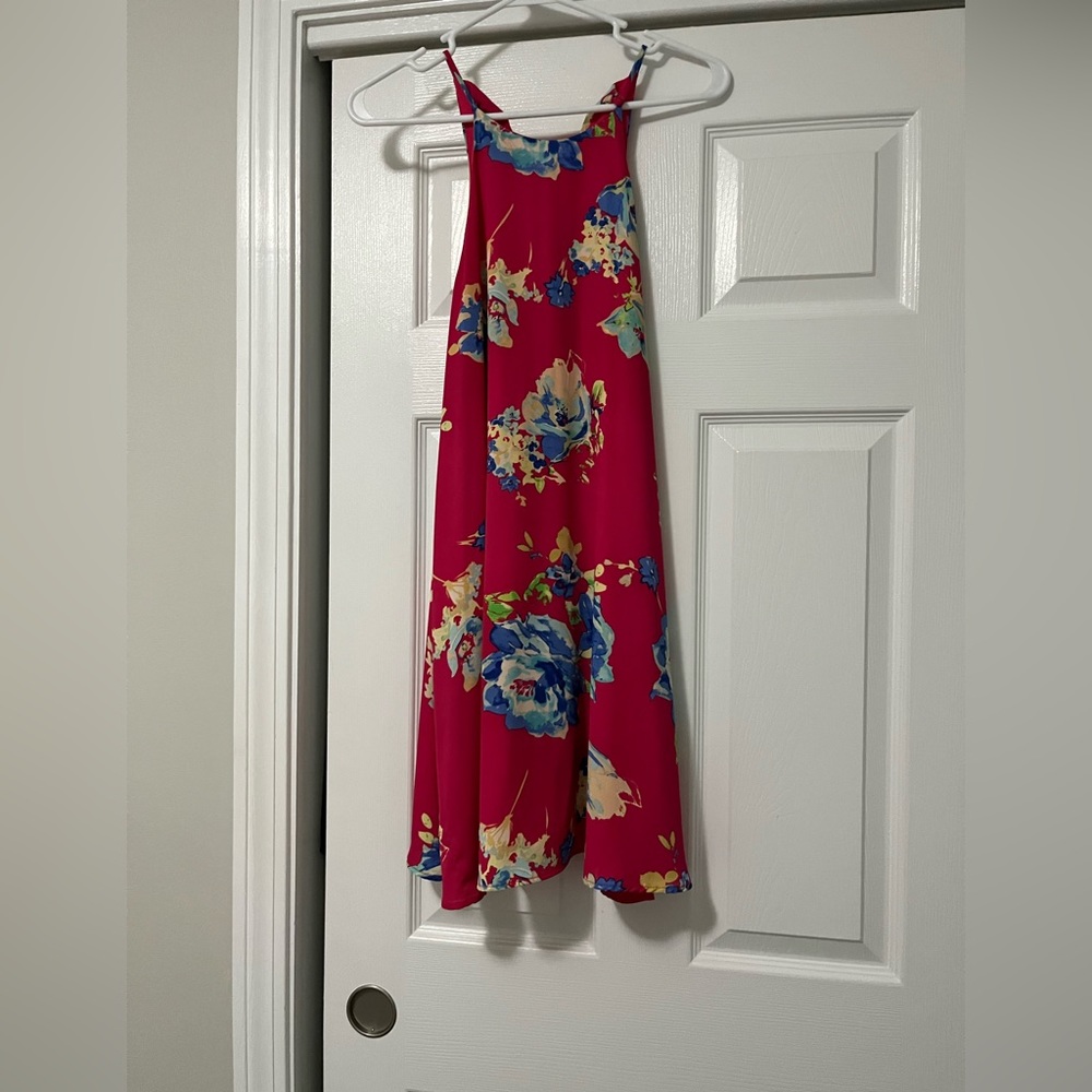 Pink floral dress